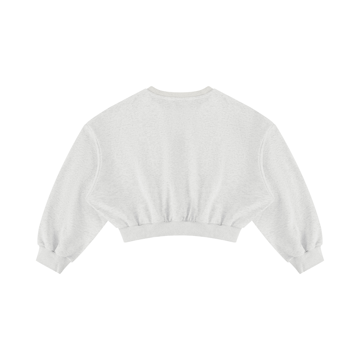 Get On Light Gray Women's Boxy Cropped Crewneck Sweatshirt