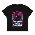Hot Girls Have Horses 80s Black Women's Sorona Crewneck T-Shirt