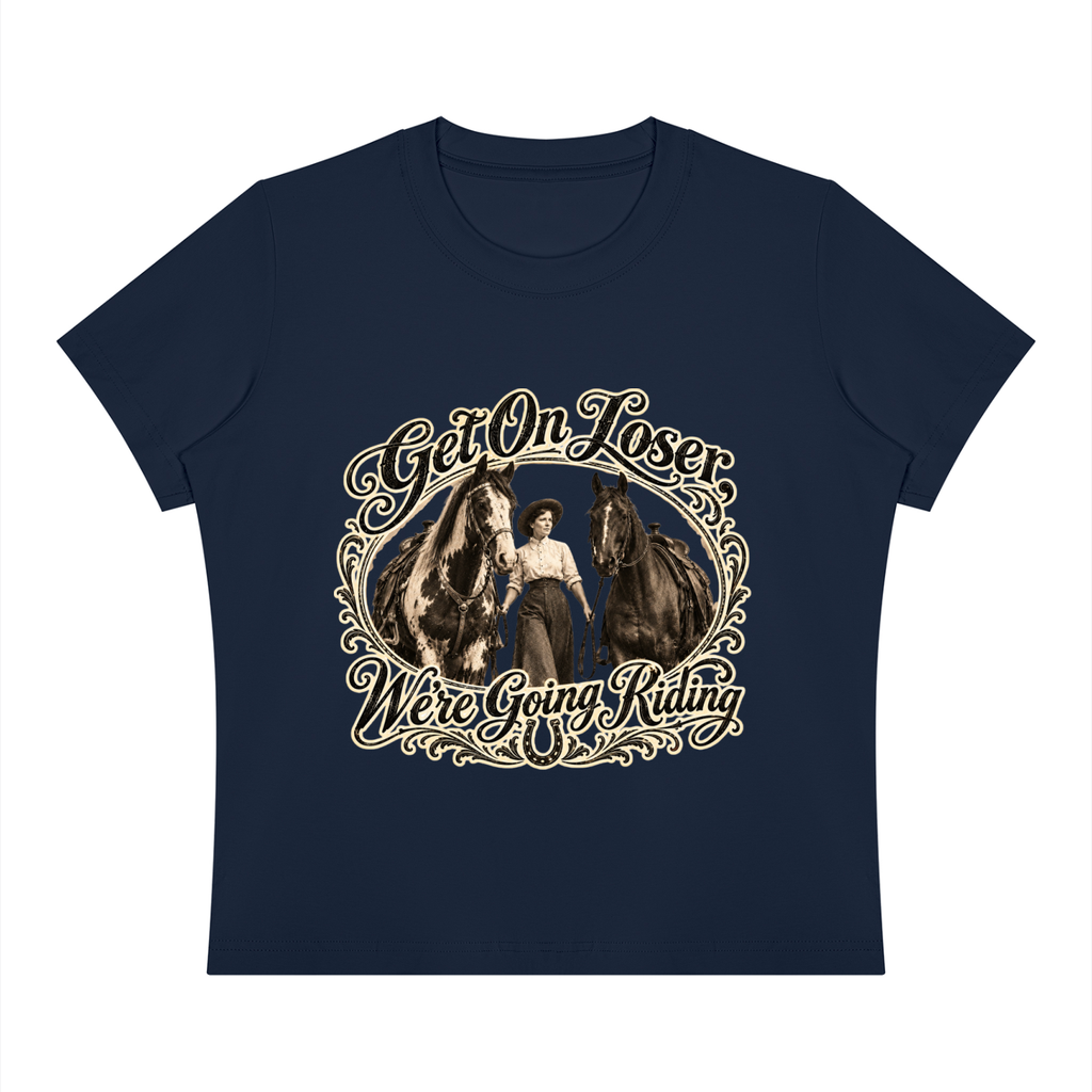 Get On Navy Blue Women's Sorona Crewneck T-Shirt