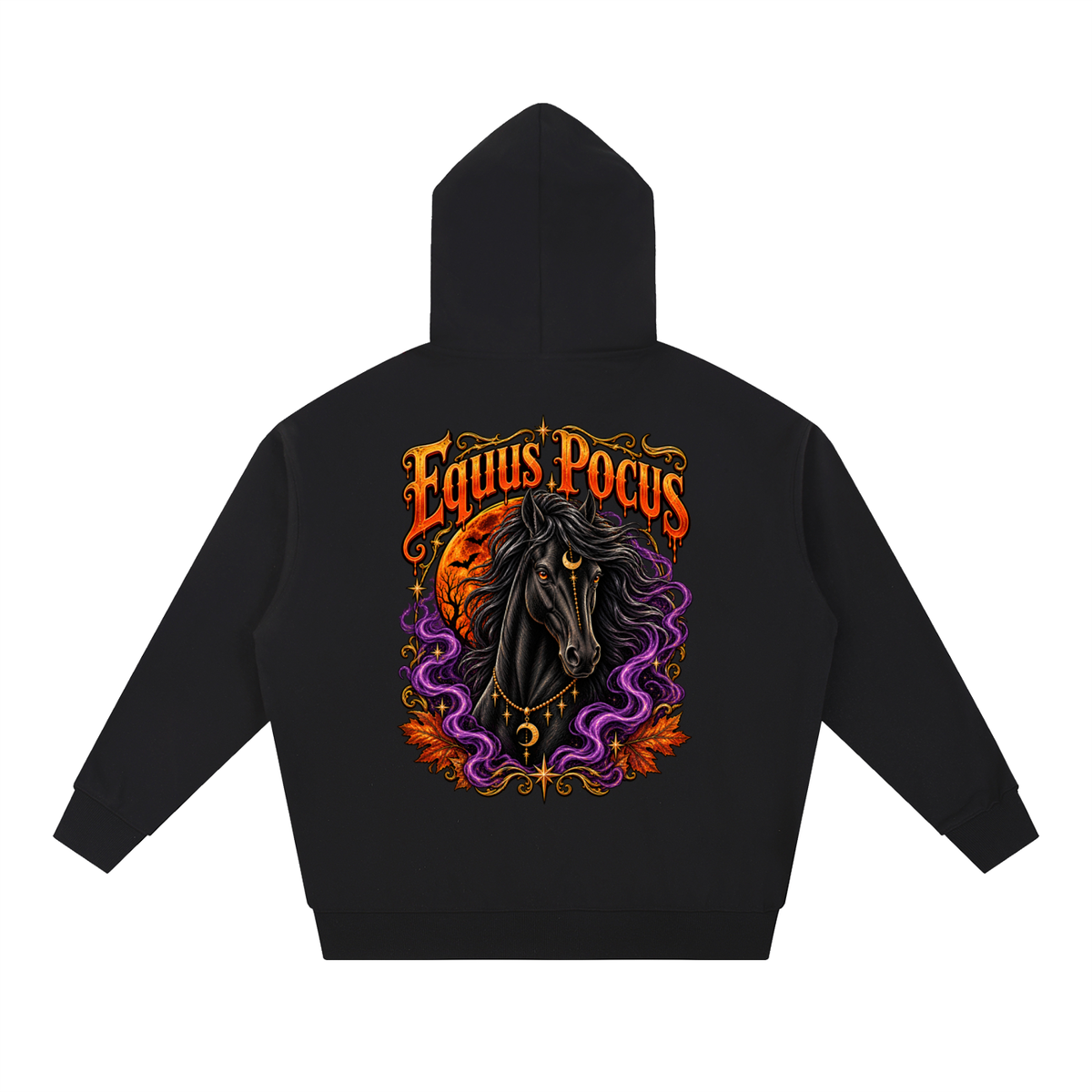 Equus Pocus Black Essential Heavyweight Hoodie