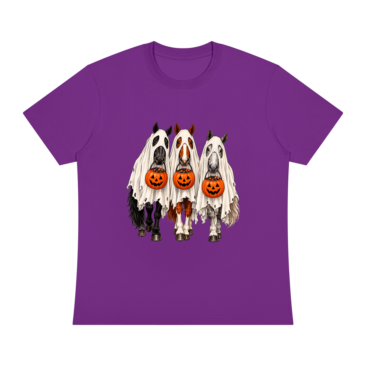 Trick or Treat Purple Unisex Sorona Crewneck T-Shirt