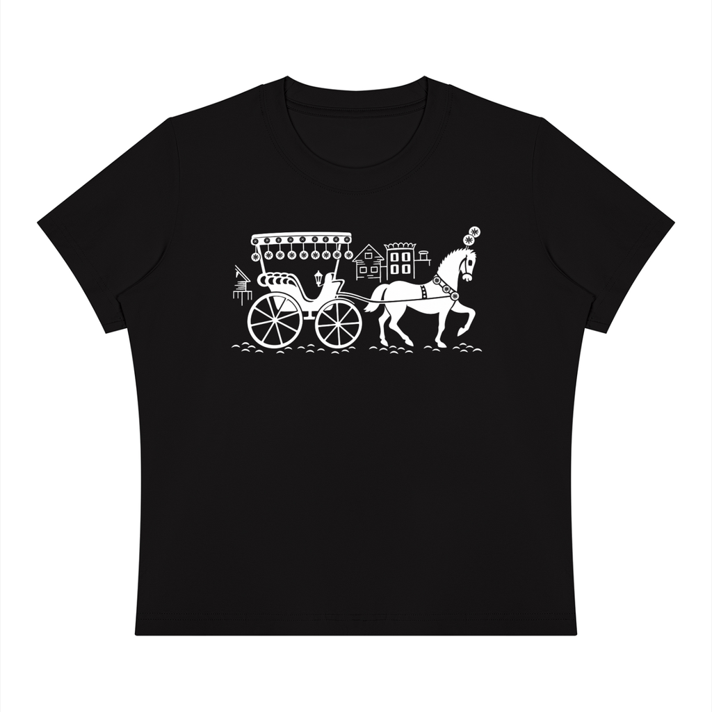 Antique Carriage Horse Black Women's Sorona Crewneck T-Shirt