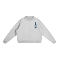 Road Soda Riding Club Women's Gray Essential Fleece Mock-Neck Crew Sweatshirt