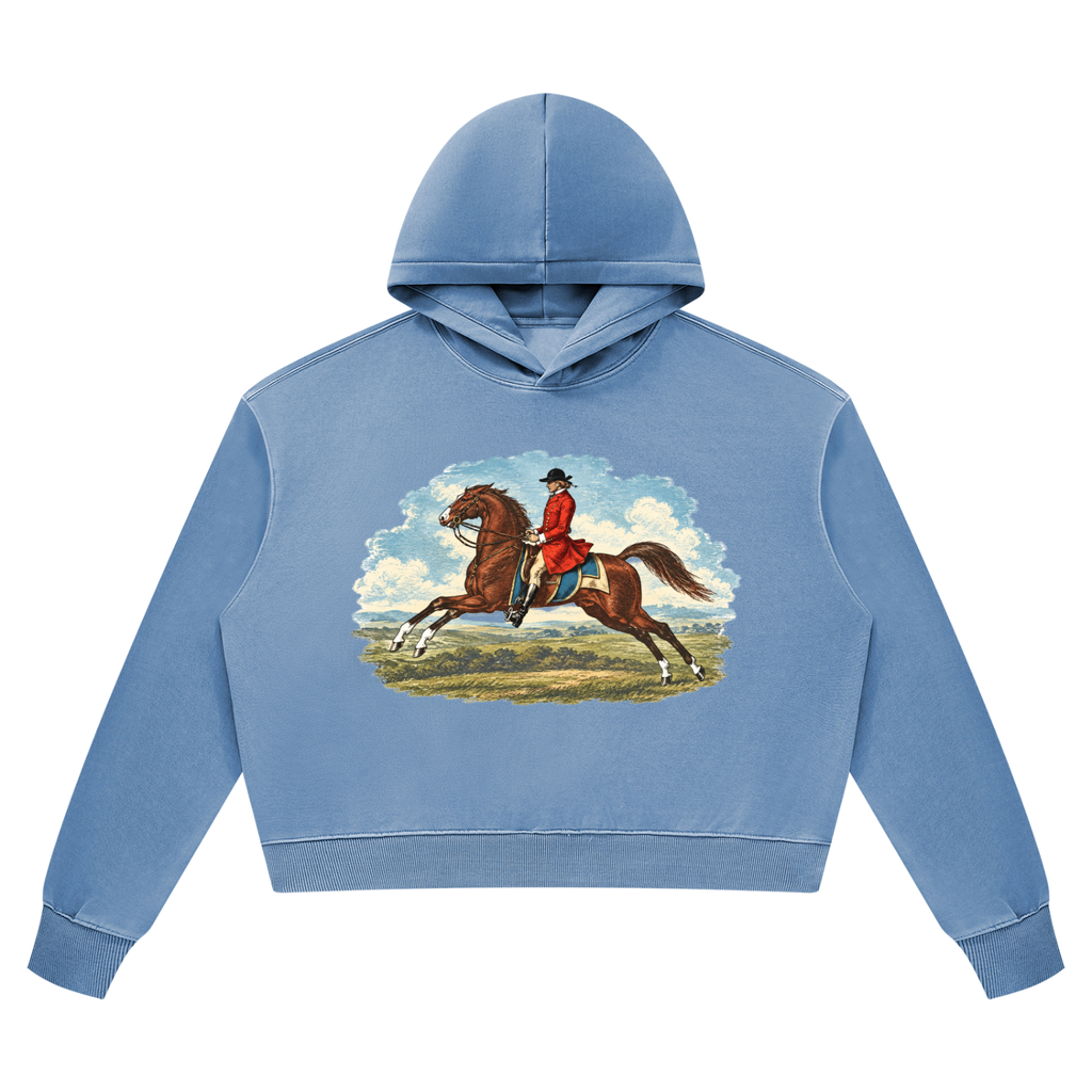 Solo Foxhunt Blue Women’s Vintage Wash Heavyweight Hoodie