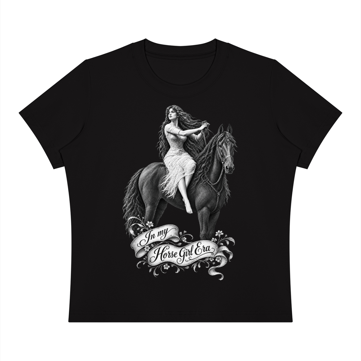 Horse Girl Era Black Women's Sorona Crewneck T-Shirt