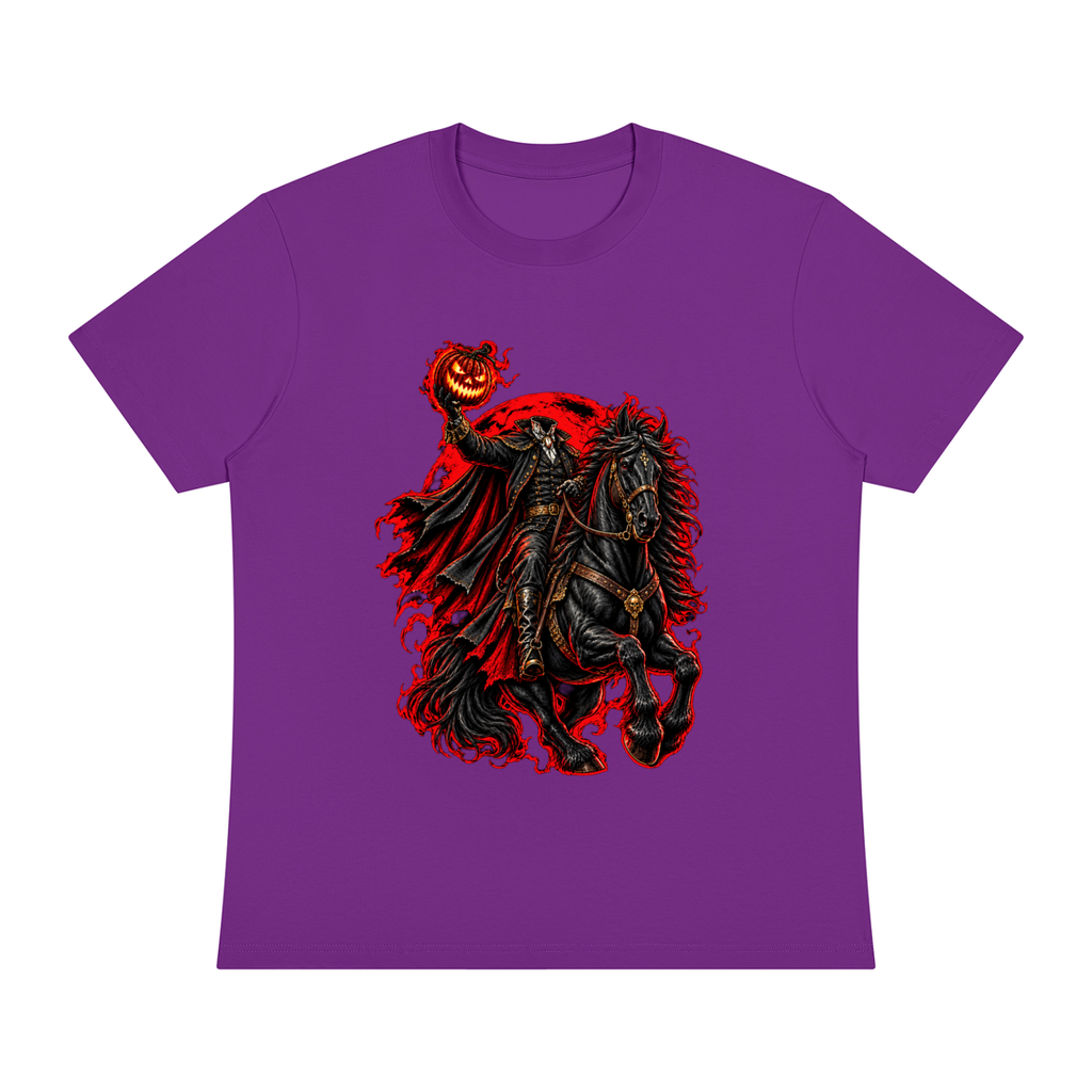 Headless Horseman Purple Unisex Sorona Crewneck T-Shirt