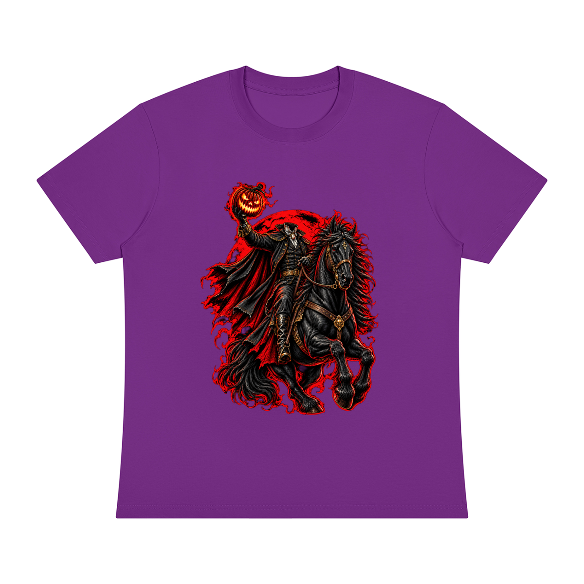 Headless Horseman Purple Unisex Sorona Crewneck T-Shirt