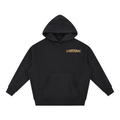 Black Mare & Co Banner & OG Logo Black Essential Oversized Boxy Fit Fleece Hoodie