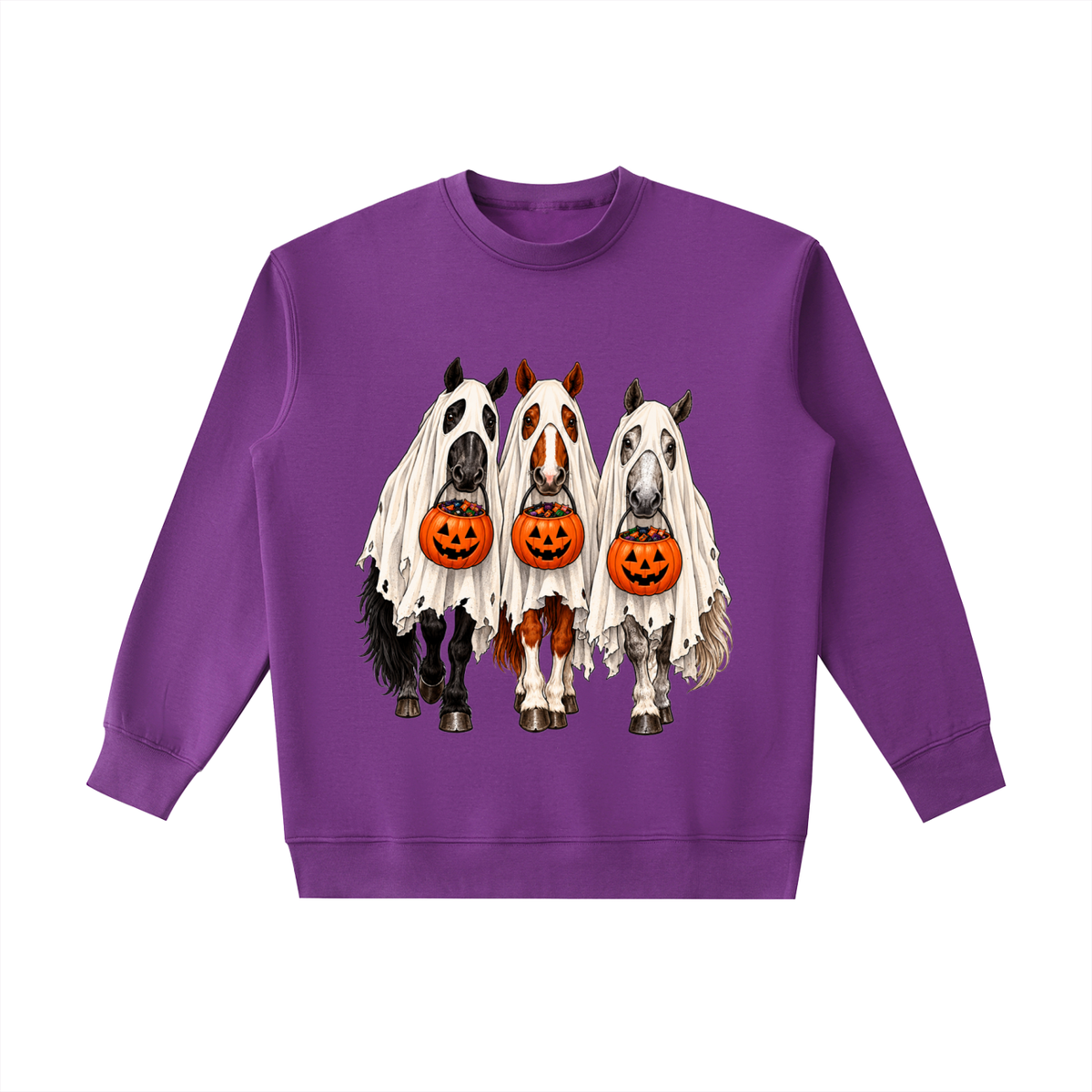Trick or Treat Purple Essential Heavyweight Crewneck Sweatshirt