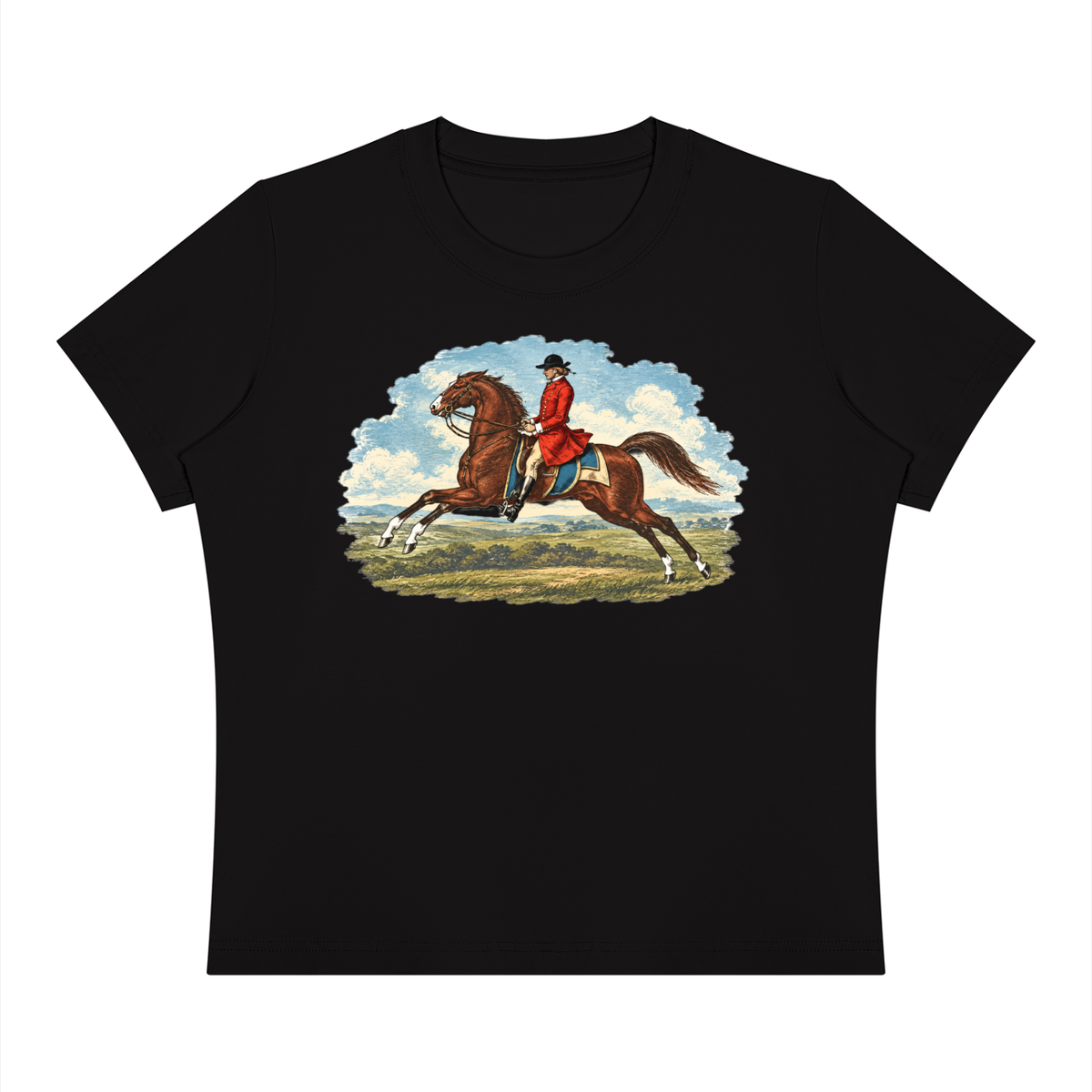 Solo Foxhunt Black Women's Sorona Crewneck T-Shirt