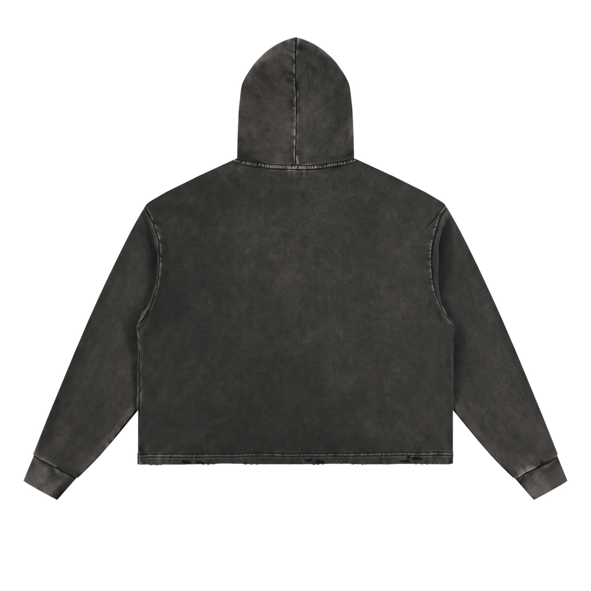 In my Horse Girl Era Black Vintage Washed Frayed-Hem Hoodie