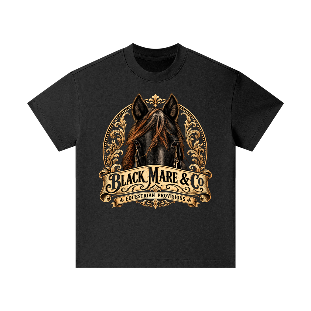 Black Mare & Co Black Kids Pure Cotton Essential T-Shirt
