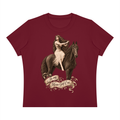 Horse Girl Era Wine Red Women's Sorona Crewneck T-Shirt