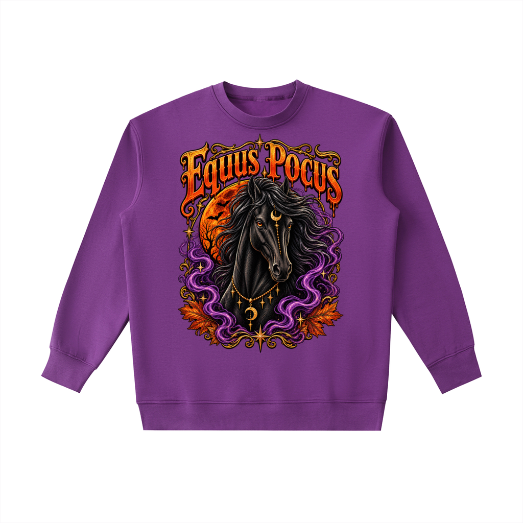 Equus Poucs Purple Essential Heavyweight Crewneck Sweatshirt